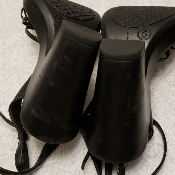 Fioni black thin ankle strap sandals, 5 - Picture 10 of 15